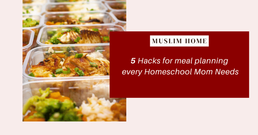 homeschool meal plan
